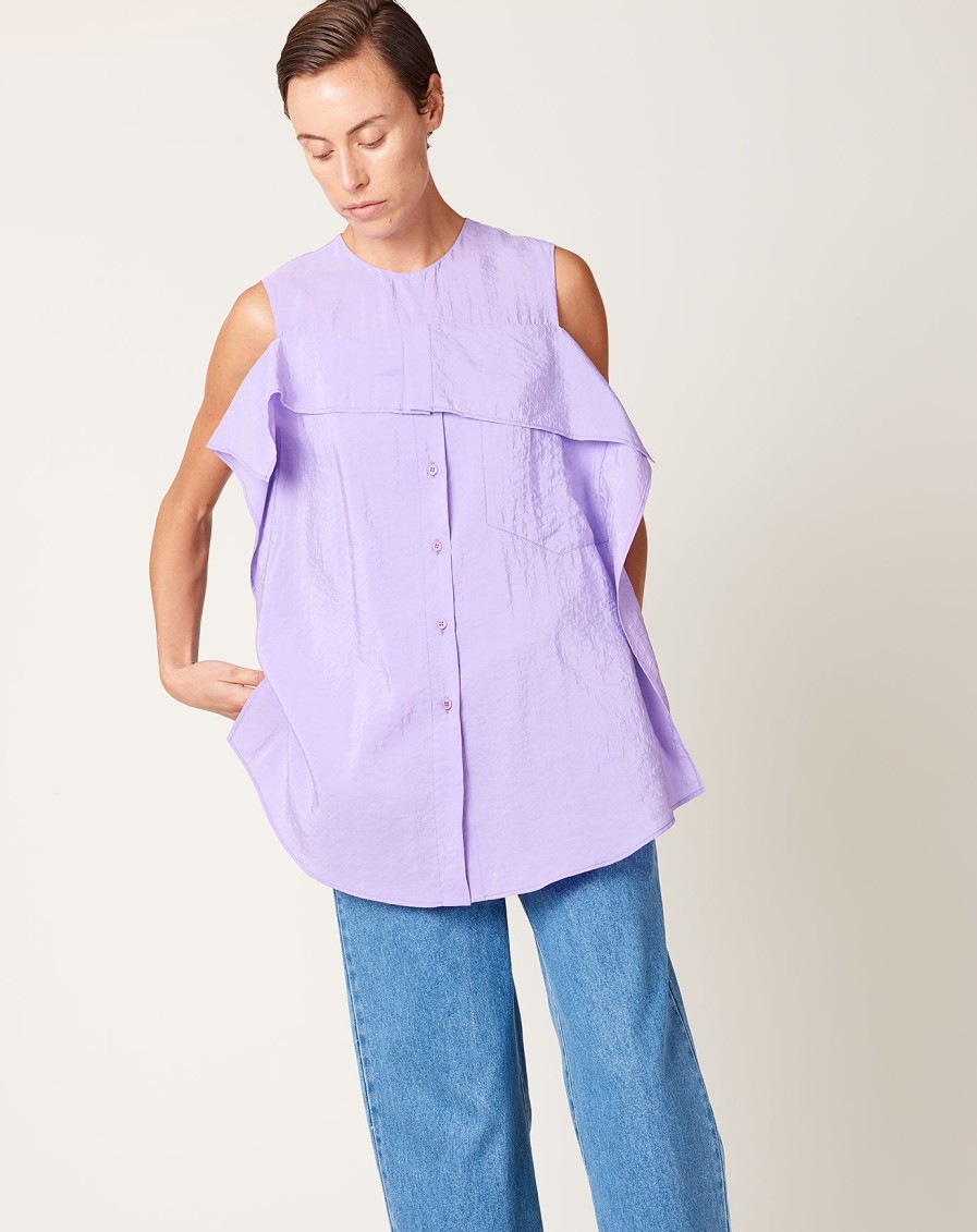 Apparel Christian Wijnants | Thea Deconstructed Shirt In Violet