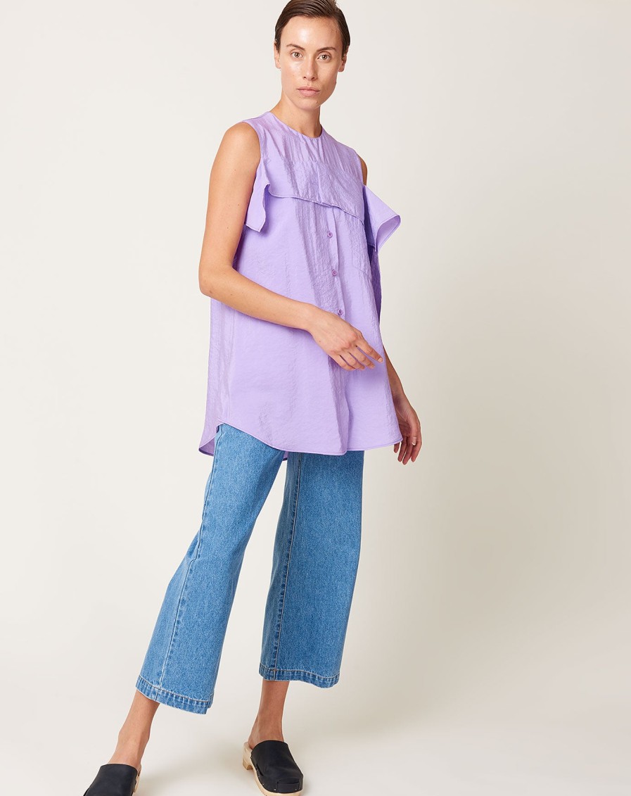 Apparel Christian Wijnants | Thea Deconstructed Shirt In Violet