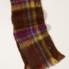 Accessories Mantas Ezcaray | Mohair Tartan Scarf In Brown