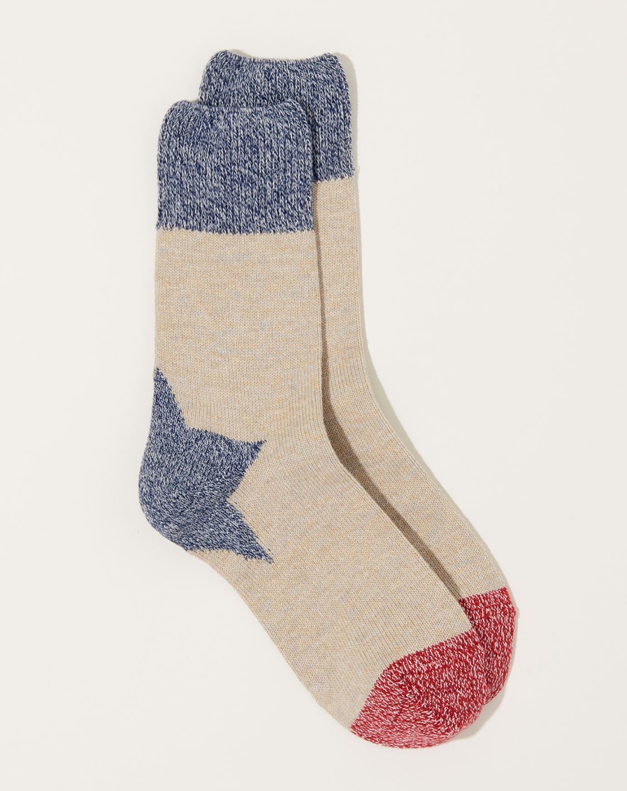 Accessories Kapital | 96 Yarns Apolo Heel Socks In Ecru