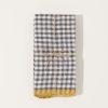 Home Caravan | Two-Tone Gingham Napkins In Grey & Dijon, Set Of 4