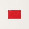 Accessories Amiacalva | Washed Canvas Pouch In Red