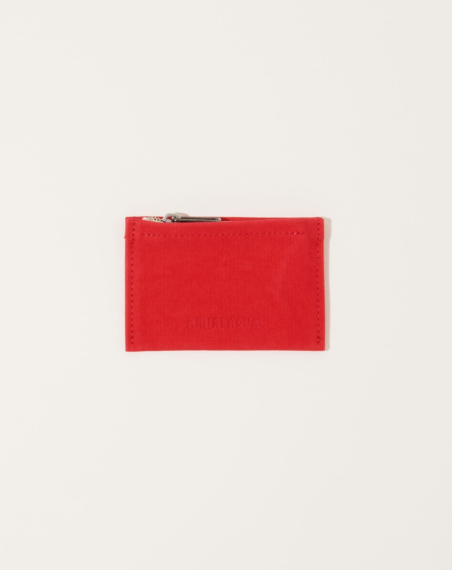 Accessories Amiacalva | Washed Canvas Pouch In Red