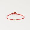 Accessories SCOSHA | Gold Tiny Evil Eye Bracelet In Scarlet