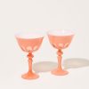 Home Sir Madam | Rialto Glass Coupe Set In Salmon