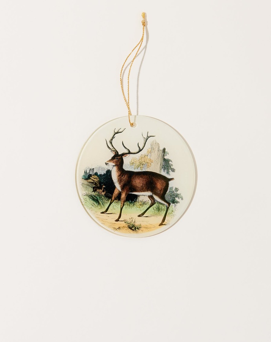 Home John Derian | Red Deer Round Ornament