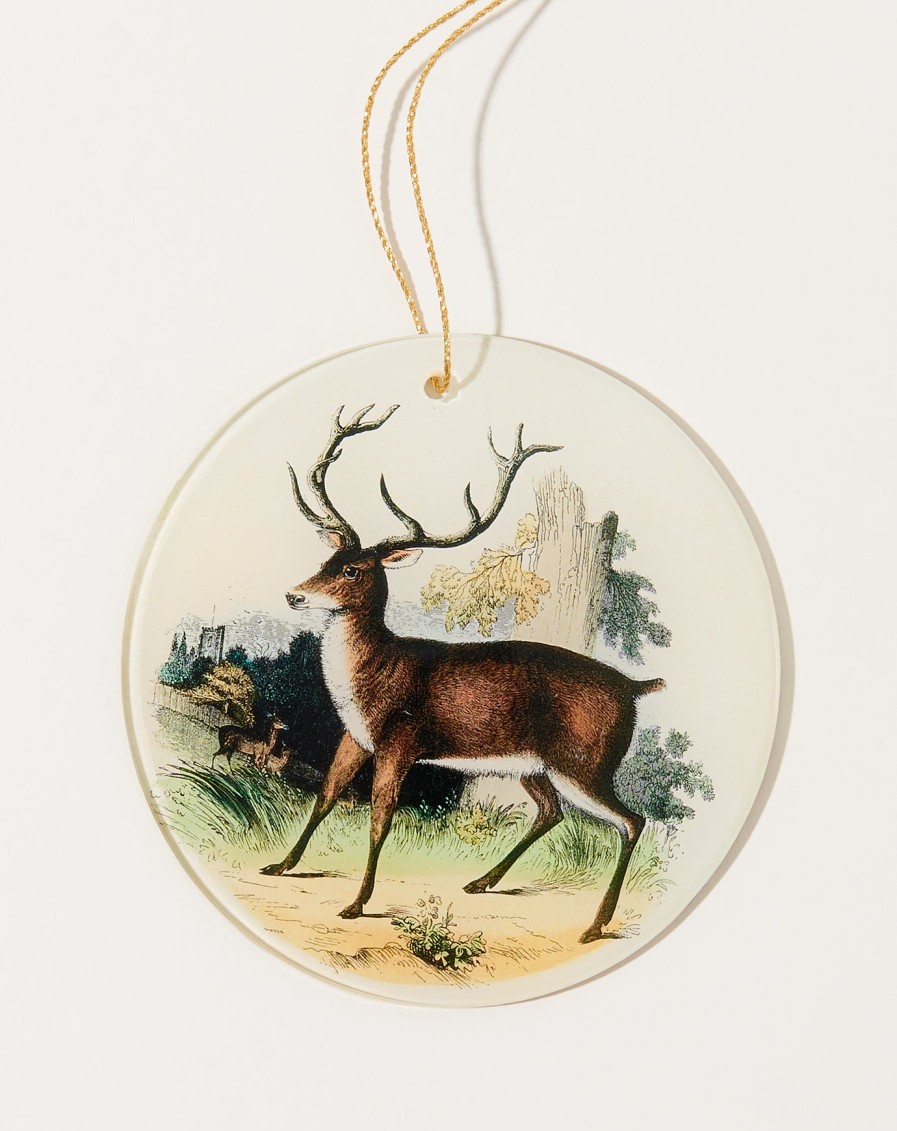 Home John Derian | Red Deer Round Ornament