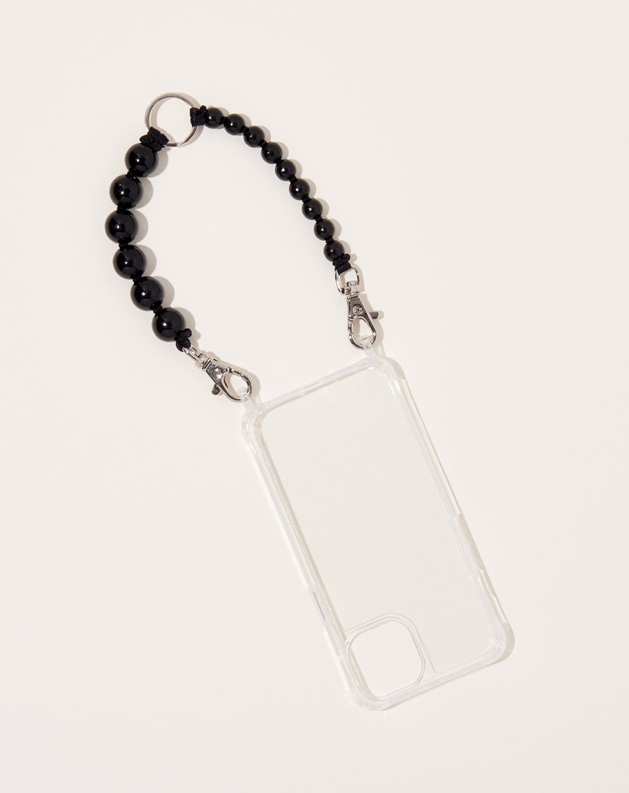 Accessories Ina Seifart | Handykette Short Iphone Holder In Black