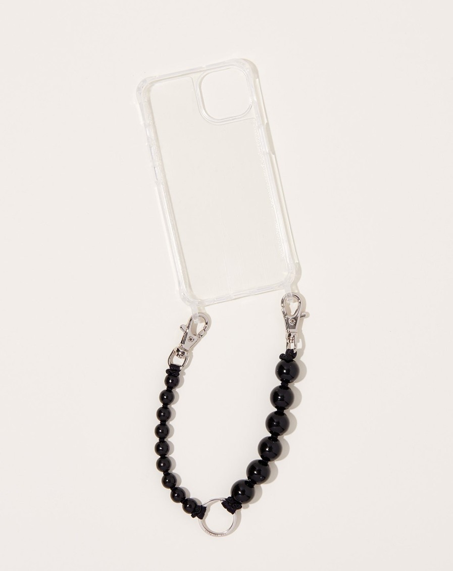 Accessories Ina Seifart | Handykette Short Iphone Holder In Black