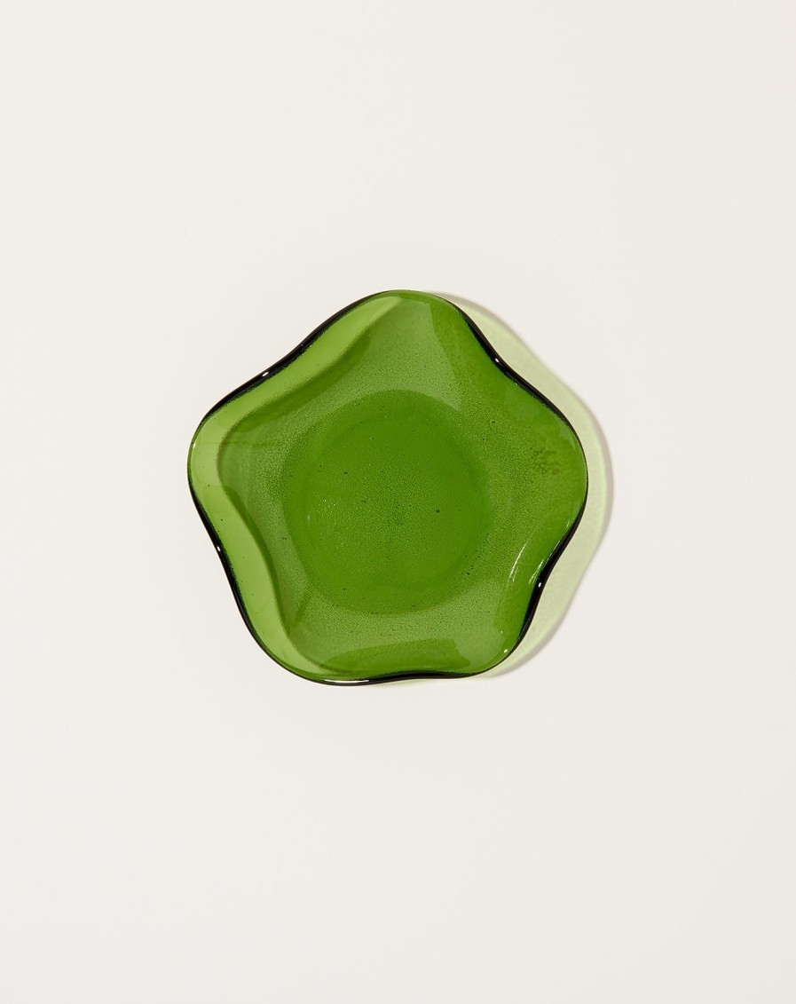 Home Sophie Lou Jacobsen | Small Petal Plate In Olive (Transparent)