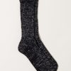 Accessories Nishiguchi Kutsushita | Hemp Cotton Ribbed Socks In Black