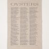 Home Sir Madam | Natural Oyster List Tea Towel