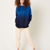 Apparel Raquel Allegra | Drop Shoulder Sweatshirt In Indigo Dip Dye