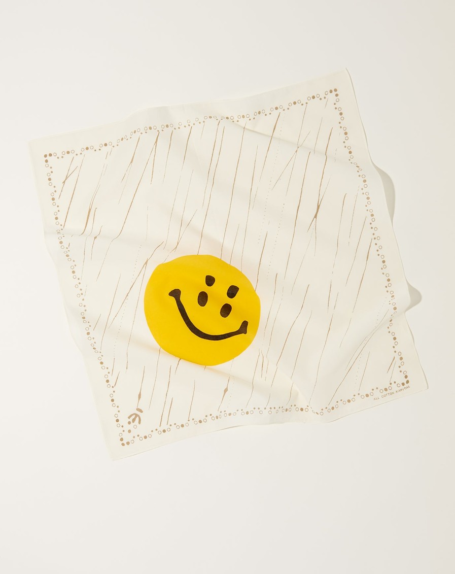 Accessories Kapital | Rain Smile Bandana In Ecru