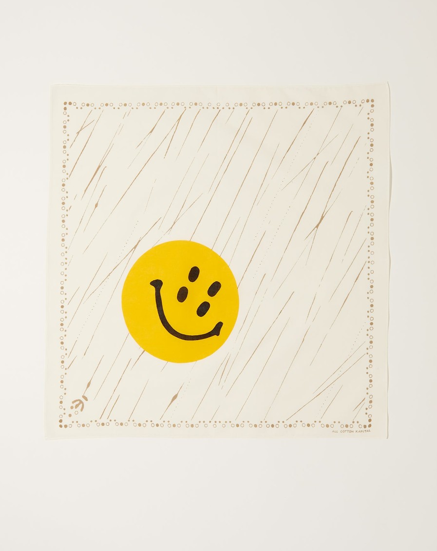 Accessories Kapital | Rain Smile Bandana In Ecru