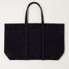 Accessories Amiacalva | Washed Canvas 6 Pocket Large Tote In Black