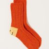 Accessories Kapital | 56 Yarns Ma-1 Rainbowy Happy Heel Socks In Orange