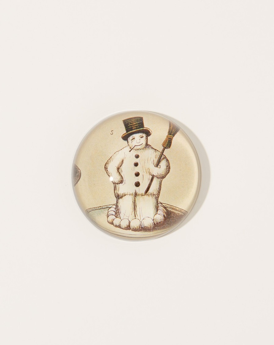 Home John Derian | Snowman Cake Dome Paperweight