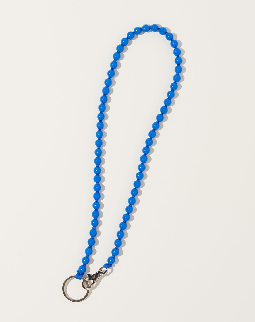 Accessories Ina Seifart | Perlen Long Keyholder In Blue On Blue