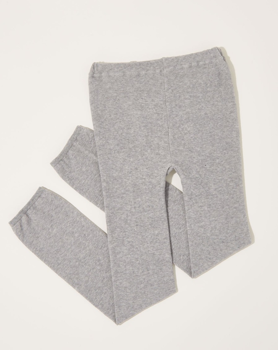 Accessories Nishiguchi Kutsushita | Silk Cotton Leggings In Light Grey