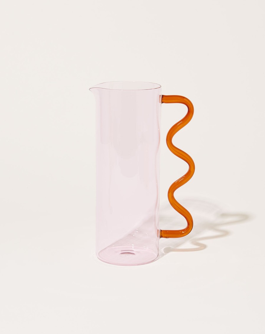 Home Sophie Lou Jacobsen | Wave Pitcher In Pink With Amber