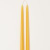 Home The Floral Society | Pair Of 12" Taper Candles In Saffron