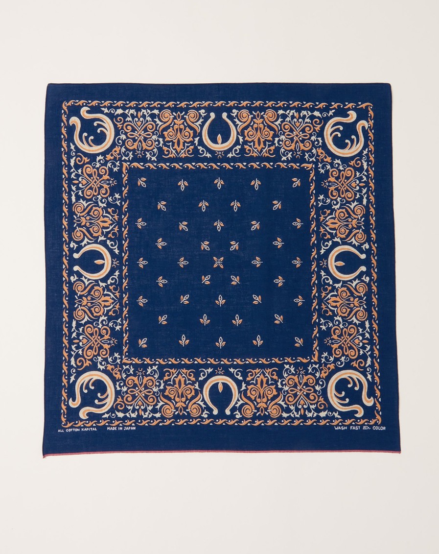 Accessories Kapital | Antler Naja Bandana In Navy