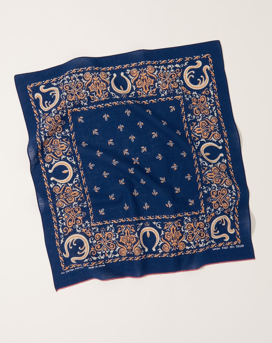 Accessories Kapital | Antler Naja Bandana In Navy