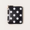 Accessories Comme des Garons | Polka Dot Printed Full Zip Around Wallet In Black