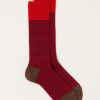 Accessories Babaco | Tweed Jacquard Socks In Red