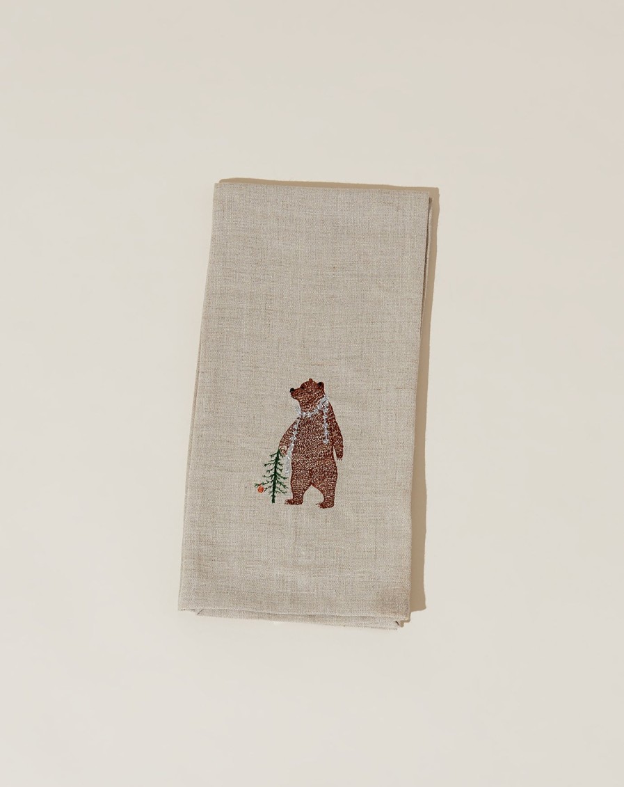 Home Coral Tusk | Bear And Tinsel Tea Towel