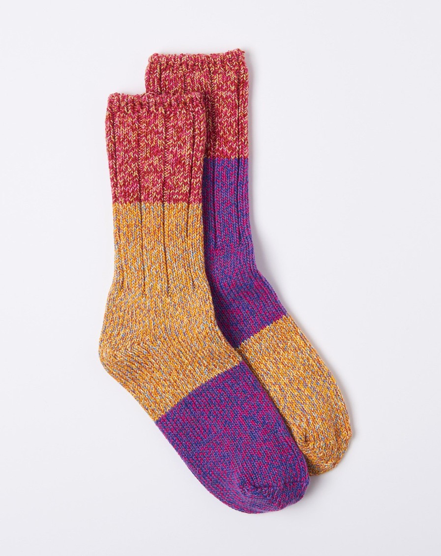 Accessories Kapital | Asymmetry Gogh Socks In Pink