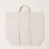 Accessories Amiacalva | Washed Canvas 6 Pocket Tall Tote In White