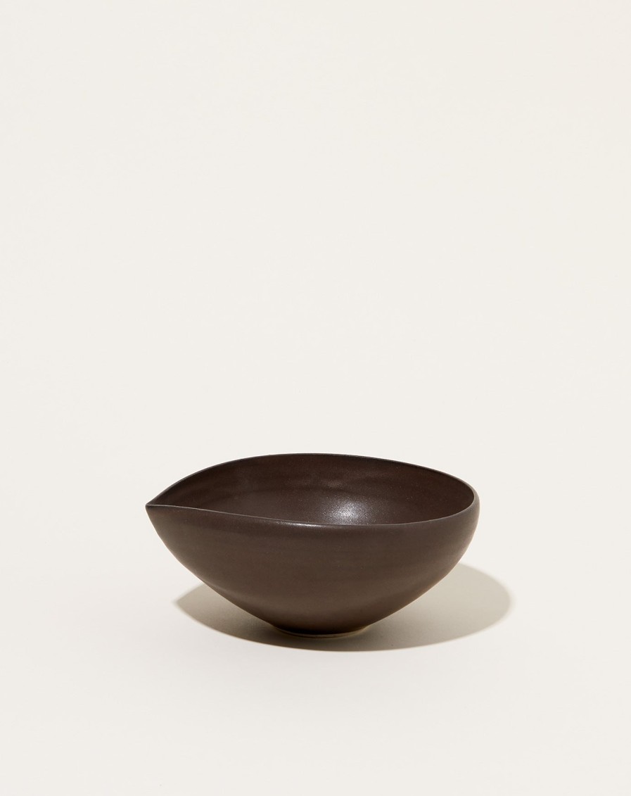 Home Monohanako | Medium Almond Bowl In Chocolate