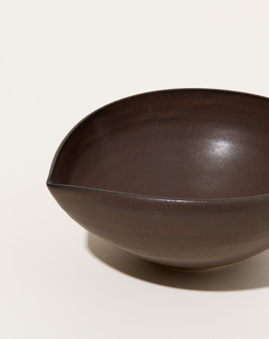 Home Monohanako | Medium Almond Bowl In Chocolate