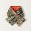 Accessories Kapital | Flannel Reversible Bandana Kesa Scarf In Khaki & Orange