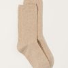 Accessories Nishiguchi Kutsushita | Linen Silk Socks In Beige