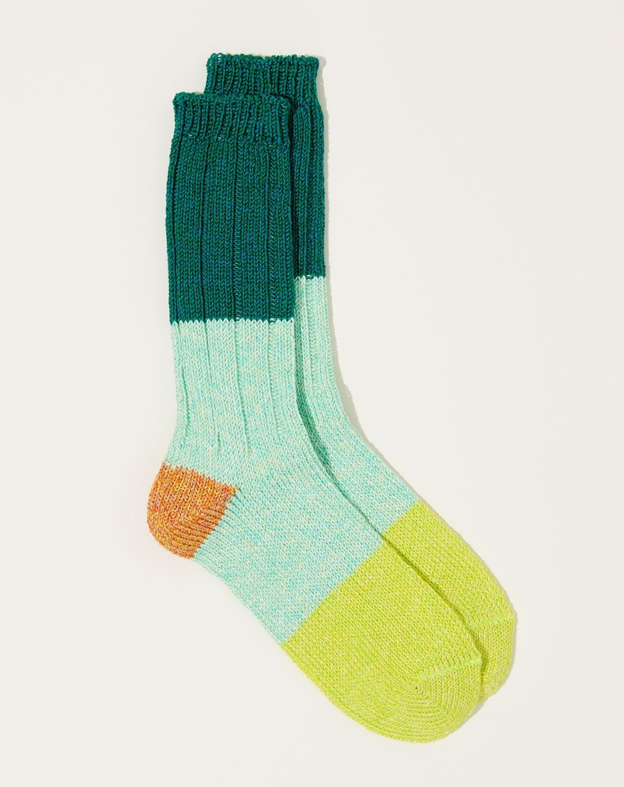 Accessories Kapital | 56 Yarns Linen Grandrelle Socks In Green