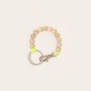 Accessories Ina Seifart | Perlen Short Keyholder In Natural On Neon Yellow