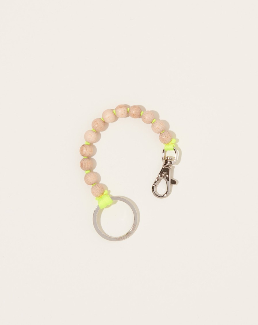 Accessories Ina Seifart | Perlen Short Keyholder In Natural On Neon Yellow