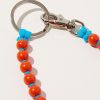 Accessories Ina Seifart | Perlen Long Keyholder In Orange On Turquoise