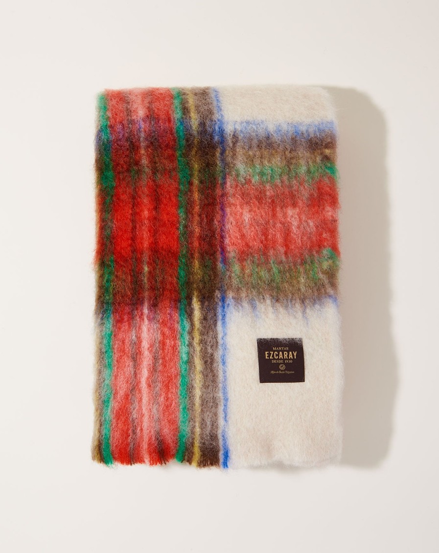 Home Mantas Ezcaray | Mohair Cuadros Blanket In Classic Tartan