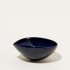 Home Monohanako | Large Almond Bowl In Dark Blue