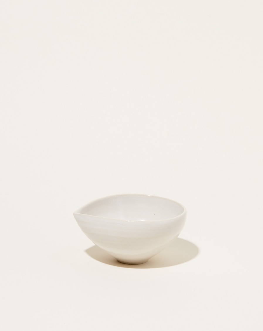 Home Monohanako | Small Almond Bowl In White